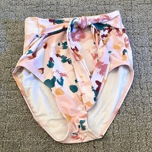 Stylish Pink Multi-Color Bikini Bottom